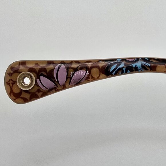 Coach Peony S471 Tortoise Frame Light Brown Gradient Lens Sunglasses 59-16-125 - Picture 7 of 15